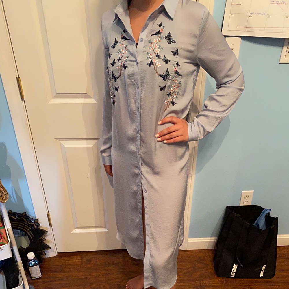 NWT LF Katsumi Tunic Shirt Dress Embroidery